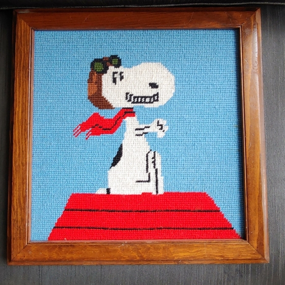 Set 3- Vintage Needlepoint Snoopy Charlie Brown F - Picture 2 of 14